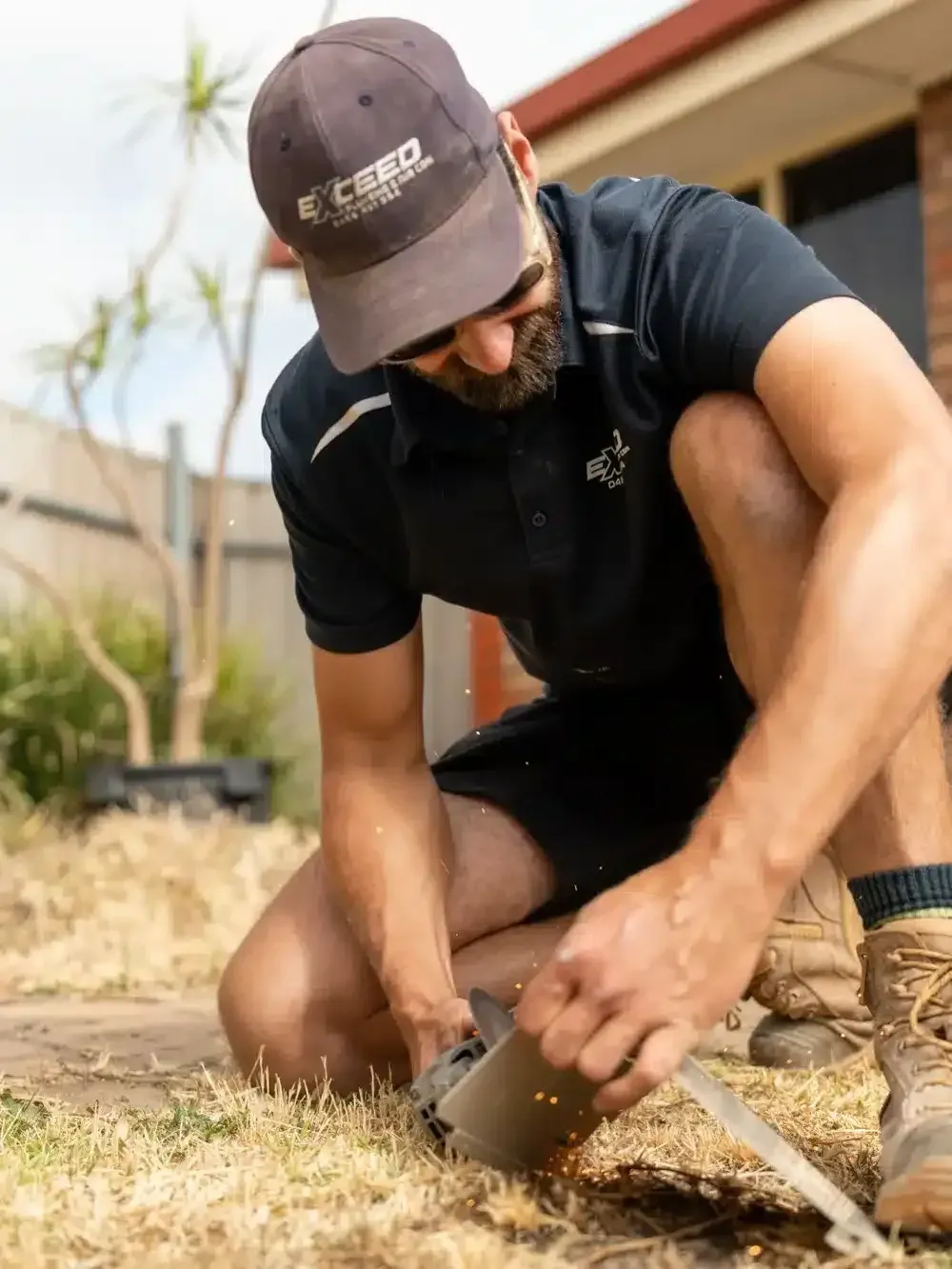 A Salisbury Plain plumber at work on a job
